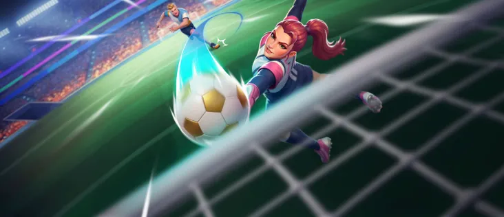 Golisimo-Aktionsgrafik: Fußballszene mit Spielfiguren in Aktion, ohne Schrift im Bild